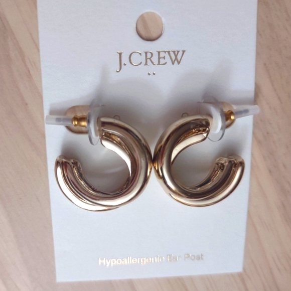 J. Crew Jewelry - J. Crew Gold Chunky Hoop Earrings Y2K Bling